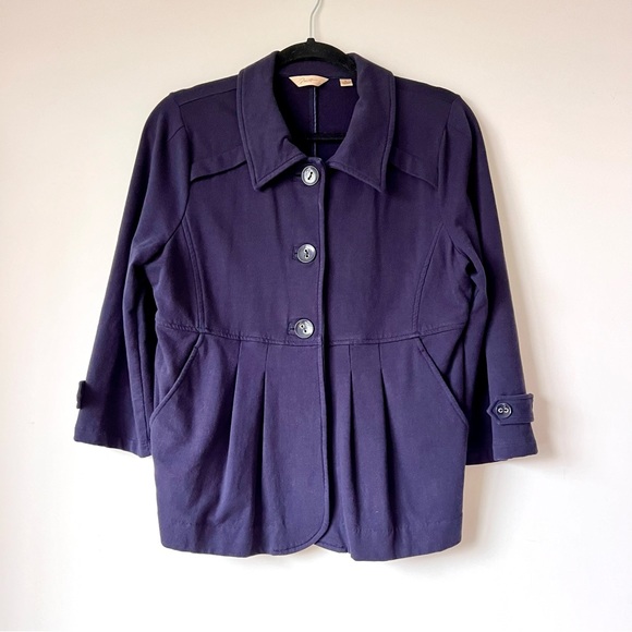 ANTHROPOLOGIE MOTTO Cotton Peplum Cardigan Blazer—SZ. Medium - Picture 10 of 11